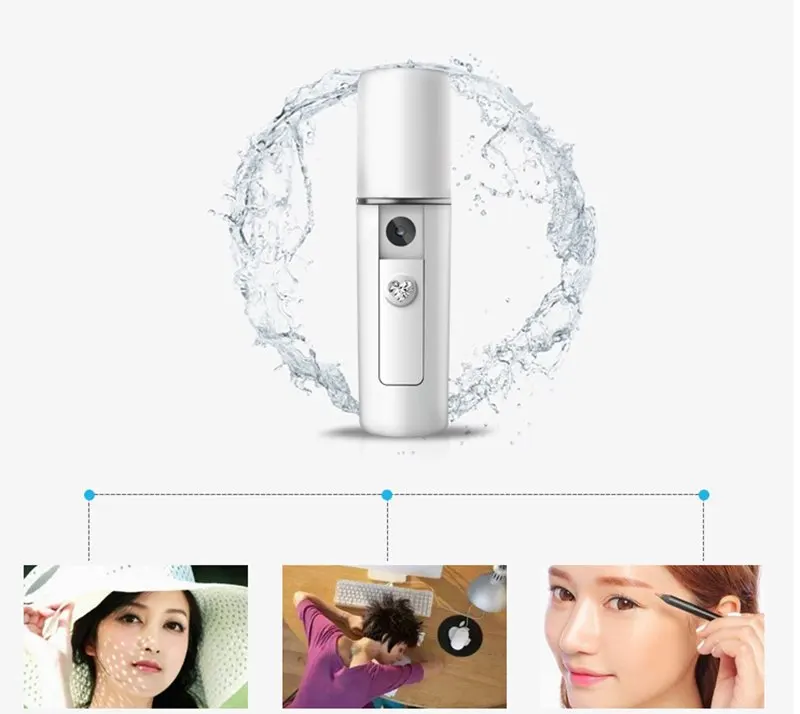 Free shipping Mini USB Nano Mist Sprayer Facial Skin Steamer Moisturizing Care Tool Face Spray Beauty Instrument Device | Красота и