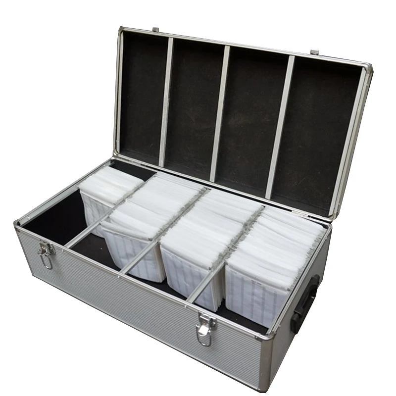 Алюминий frame футляр для инструментов toolbox 750 штук коробка компакт-дисков сплавный