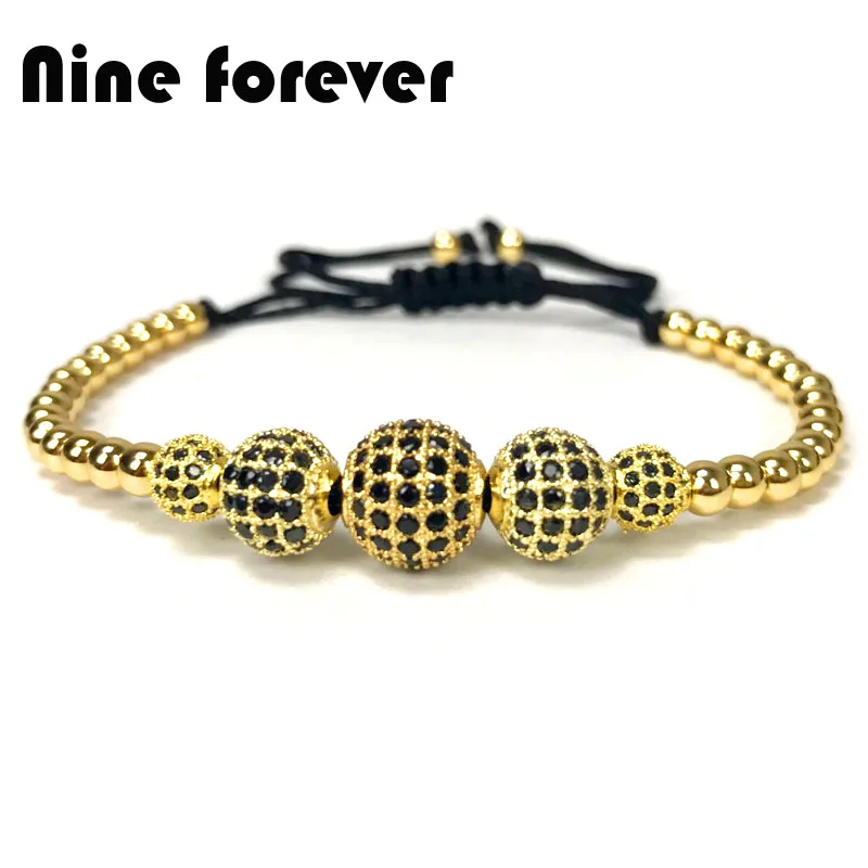 

10pcs Nine forever pulseira masculina bracelet men jewelry christmas gift ball charm bracelets for women bileklik feminina diy