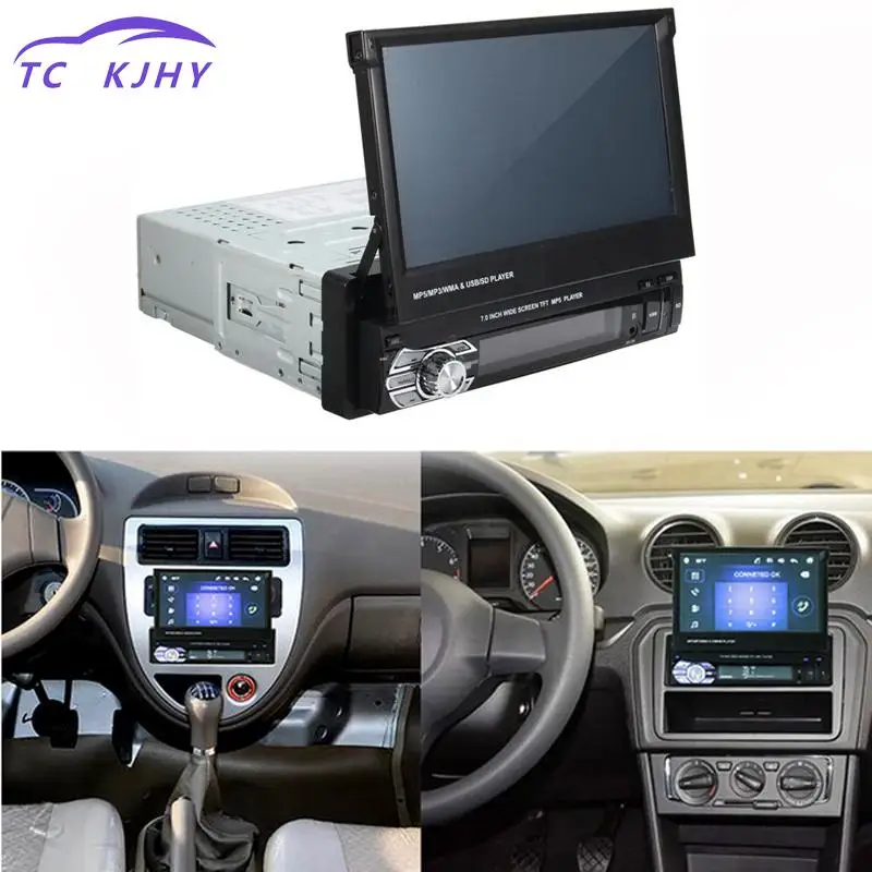 Авто радио автомобиля стерео аудио Радио Bluetooth 1din 7 дюймов Hd выдвижной сенсорный