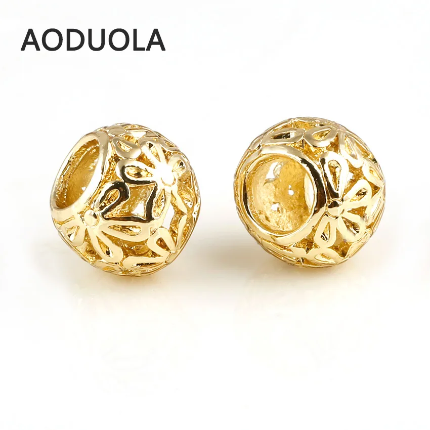10 шт./партия металлические бусины в форме цветка|metal bead spacers|bead spacersfor pandora |