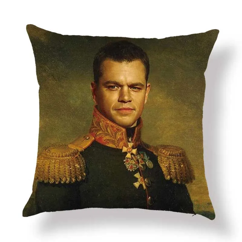 Картина маслом стиль Робер Дауни Jr. Matt Damon Leonardo DiCaprio общее украшение костюма художественная Подушка диванная наволочка