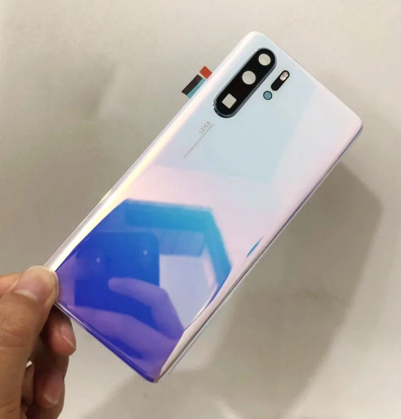 Оригинальное качество для huawei P30 p30 pro задняя крышка батарейного отсека p30 lite задняя дверь стеклянный корпус чехол+ клейкая наклейка ремонт части - Цвет: p30 pro pearl white