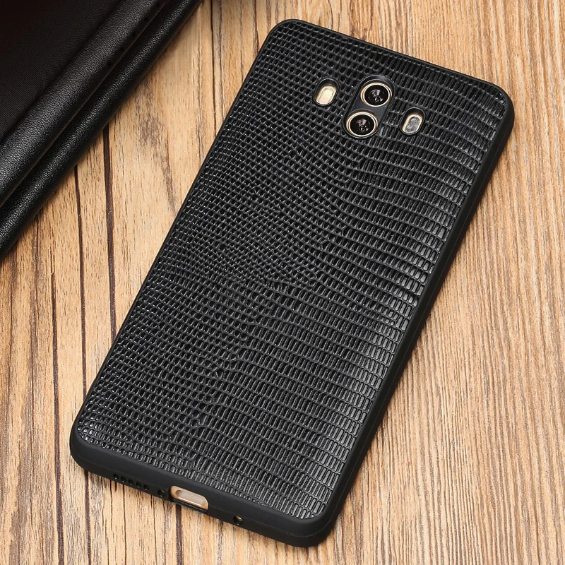 Натуральная кожа чехол для телефона Huawei Mate 9 10 Pro Ящерица Текстура мягкая оболочка