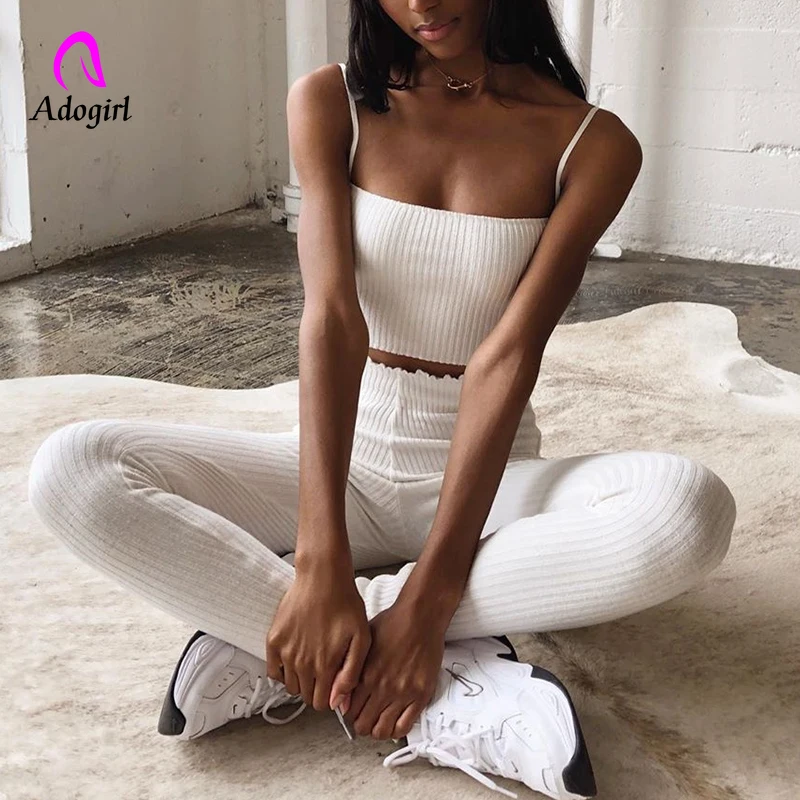 Adogirl фитнес брюки белые гофрированные Леггинсы спортивные эластичные с высокой