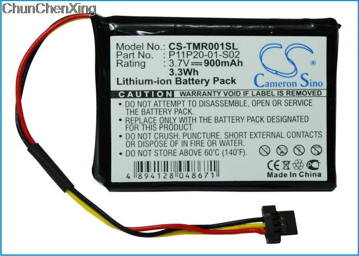 Аккумулятор Cameron Sino на 900 мАч для TomTom XXL 540S Route XL 540M 540T 540TM 550550 M 550T 550TM XXL540