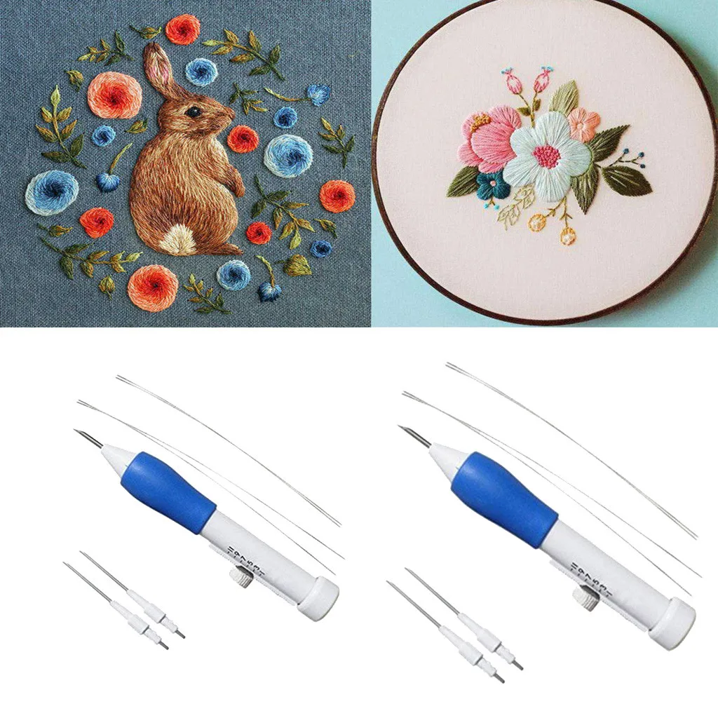 2 шт. магический инструмент для вышивки ручка Вышивка Иглы Инструмент плетения