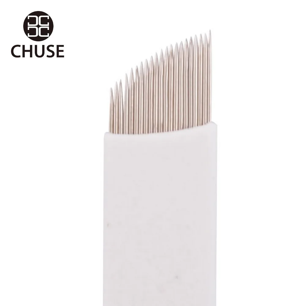 CHUSE Needles Permanent Makeup Eyebrow Tattoo Blades S21 Microblading For 3D Embroidery Manual Pen | Красота и здоровье