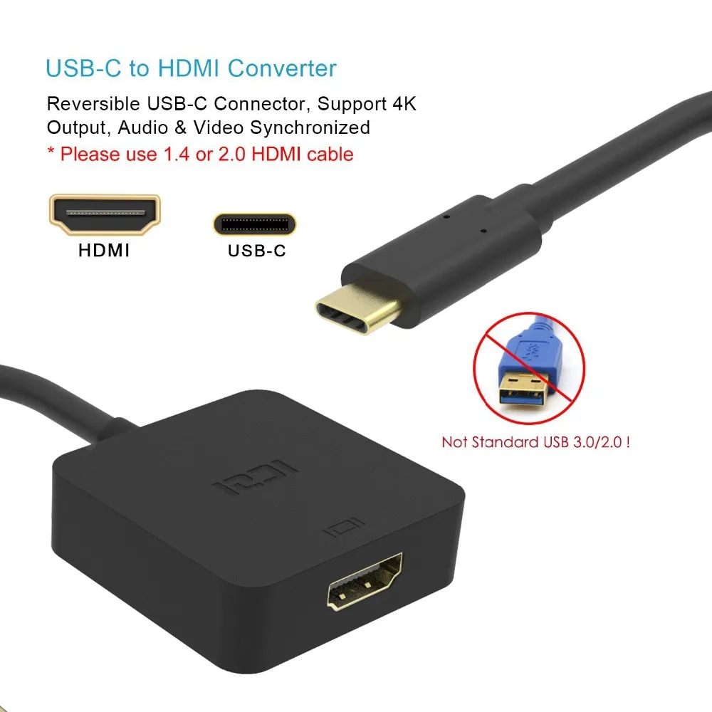 ICZI 4K USB C type к HDMI кабель адаптер Thunderbolt 3 для MacBook Chromebook Pixel samsung S8 S9 huawei|hdmi cable|hdmi cable