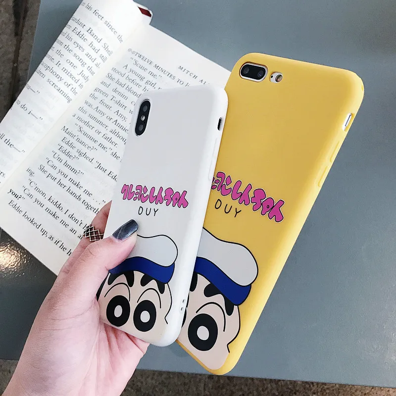 New case for iphone xs max 8plus Crayon Shin Chan cartoon imd iphoneXR 7p lovely Candy soft shell phone With lanyard |
