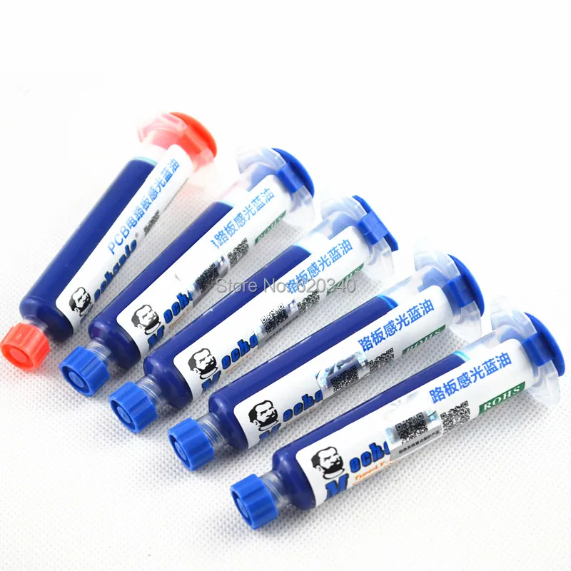 

MECHANIC 5pcs Blue UV Curable Solder Mask 10CC for PCB BGA Circuit board protect Soldering Paste Flux Cream Welding Fluxes Oil