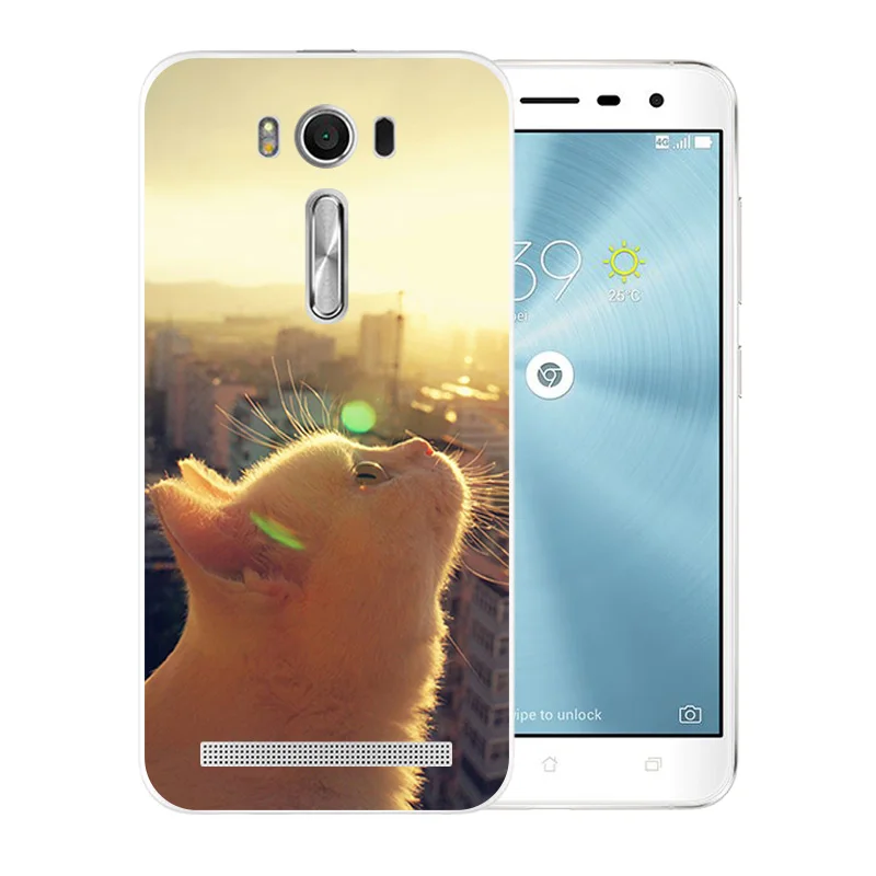 Phone Case for Asus ZenFone 2 Laser ZE500KL 5.0 inch Gel Silicon Funda Luck Cat Pattern For ASUS Zenfone Soft Back Cover |