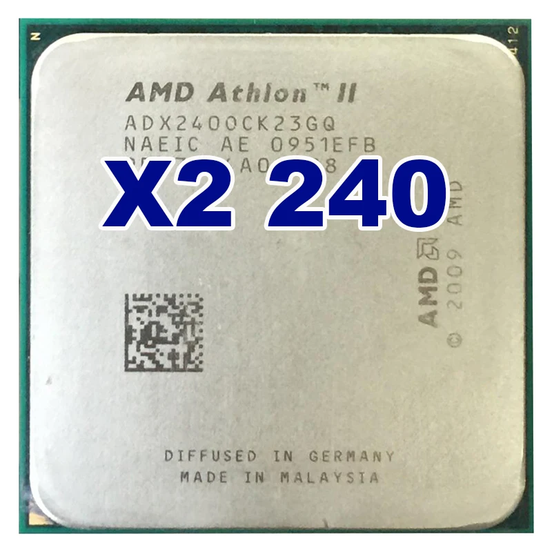 Оригинальный AMD CPU Athlon II X2 240 2 8 ГГц сокет AM3 AM2 + процессор 65 Вт 4000 МГц Pib