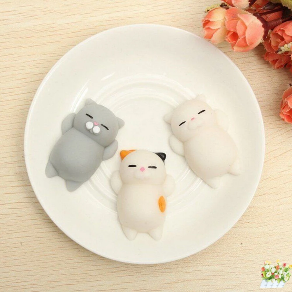 Mochi милый Сжимаемый снятие стресса для женских ремней кошка сжимаемая забавная