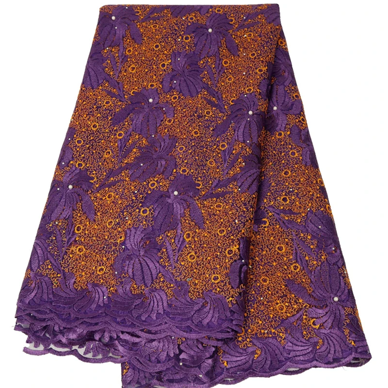 5 yards/lot embroidery Nigeria lace fabric high quality french for wedding dress Wholesale 3D Flower Africa | Дом и сад