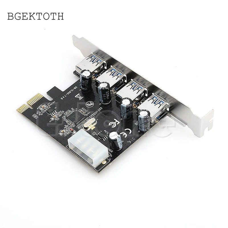 Адаптер BGEKTOTH с 4 портами PCI E на USB 3 0 HUB расширенная карта скорость 5 Гбит/с для