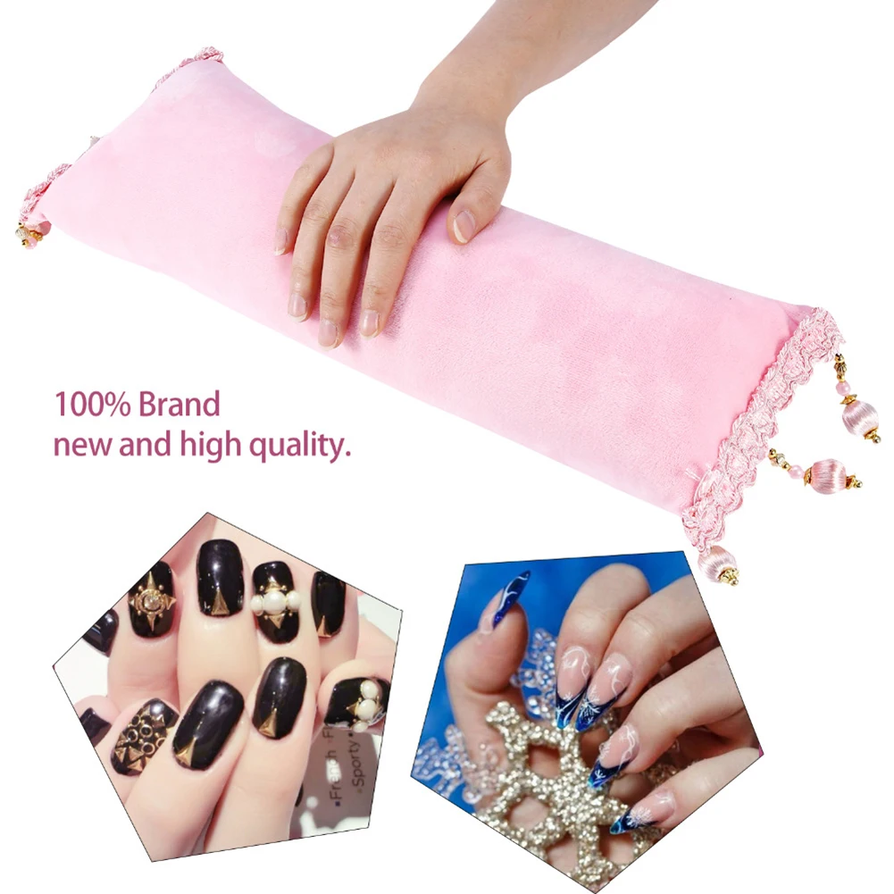 Professional Nail Art Подушечка Для рук кисточкой бархатная ручная Подушка моющаяся