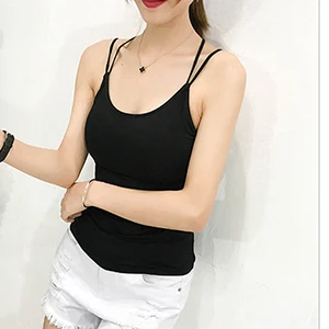 black tank top Сексуальная черная майка женская летняя шифоновая безрукавка с круглым вырезом, камисоли однотонная винтажная жилетка Повседневная рубашка без рукавов тонкая женская рубашка - Цвет: black tank top