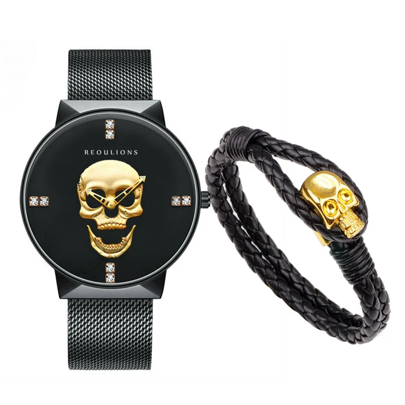 Роскошные мужские простые часы ювелирные изделия с бриллиантами большой