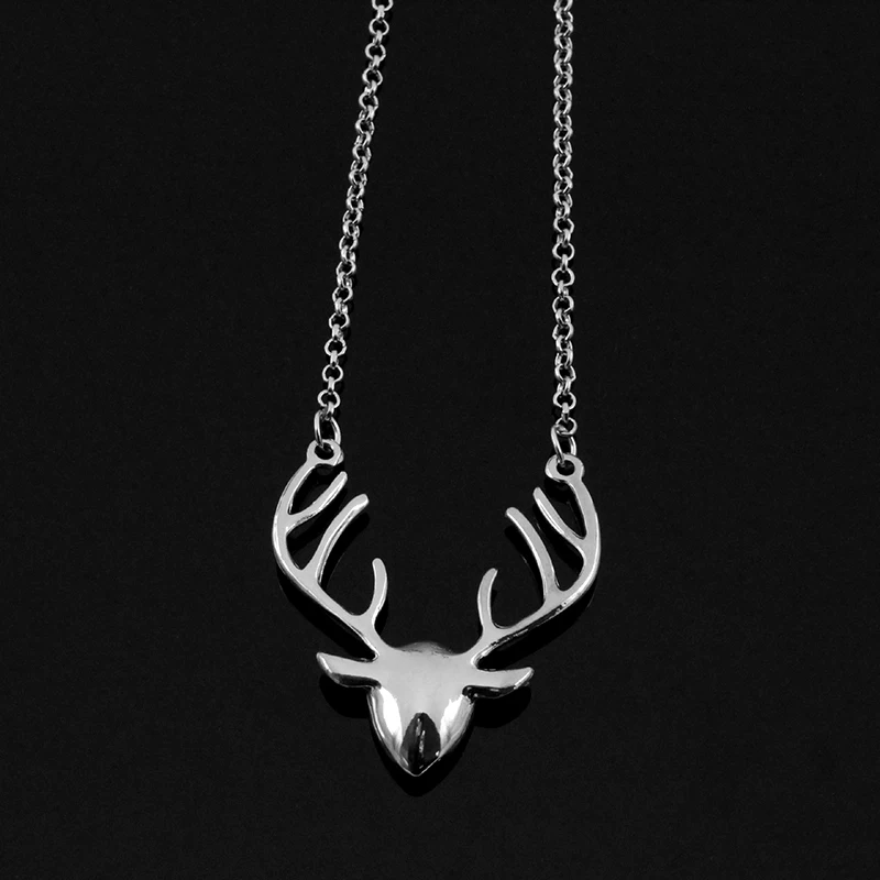 2017 New Arriving Christmas Gift Jewelry Cute Deer Head Pattern Pendant Necklace For Girls Women Party | Украшения и аксессуары