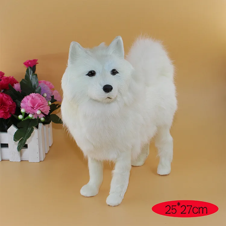 Реалистичные Плюшевые игрушки хаски Аляски маламут 27 см милая имитация собаки