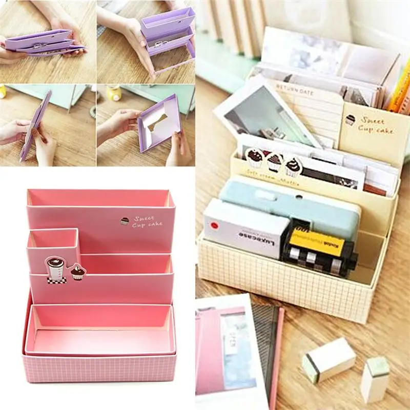 Настольный декоративный держатель для канцелярских принадлежностей коробка