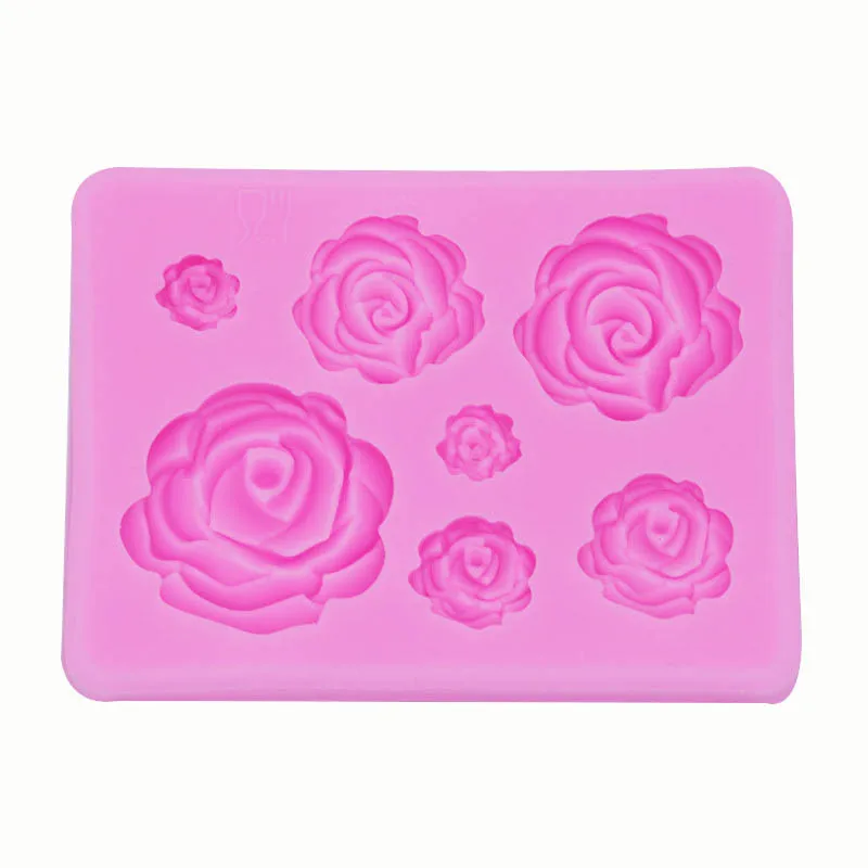 1PC Rose Flowers Shaped Fondant Silicone Mold Craft Chocolate Baking Cake Decorating Tools Kitchen Pastry Tool L031 | Дом и сад