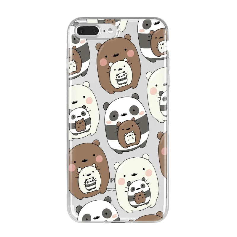 TPU Line Friends коричневый Чехол Miniso We Bare Bears Funda Силиконовый ТПУ чехол для телефона для iPhone 5S, SE 6 6s7 8 Plus X XR XS 11 ProMax - Цвет: TPU
