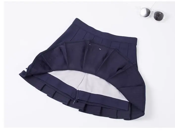 Женская хлопковая короткая плиссированная юбка в стиле Харадзюку с высокой