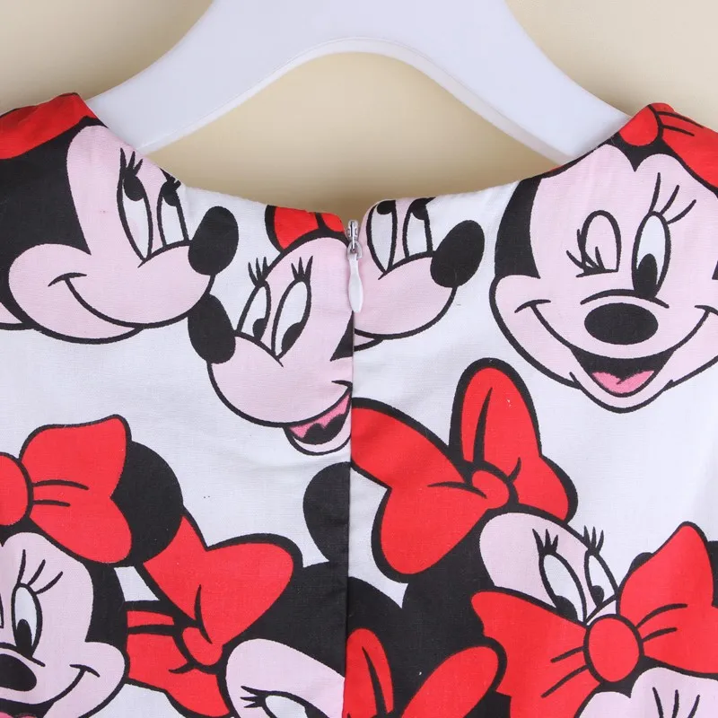 Summer Cute Girls Cartoon Minnie Red Dress Baby Kids Wedding Party Dresses Clothes Princess | Детская одежда и обувь