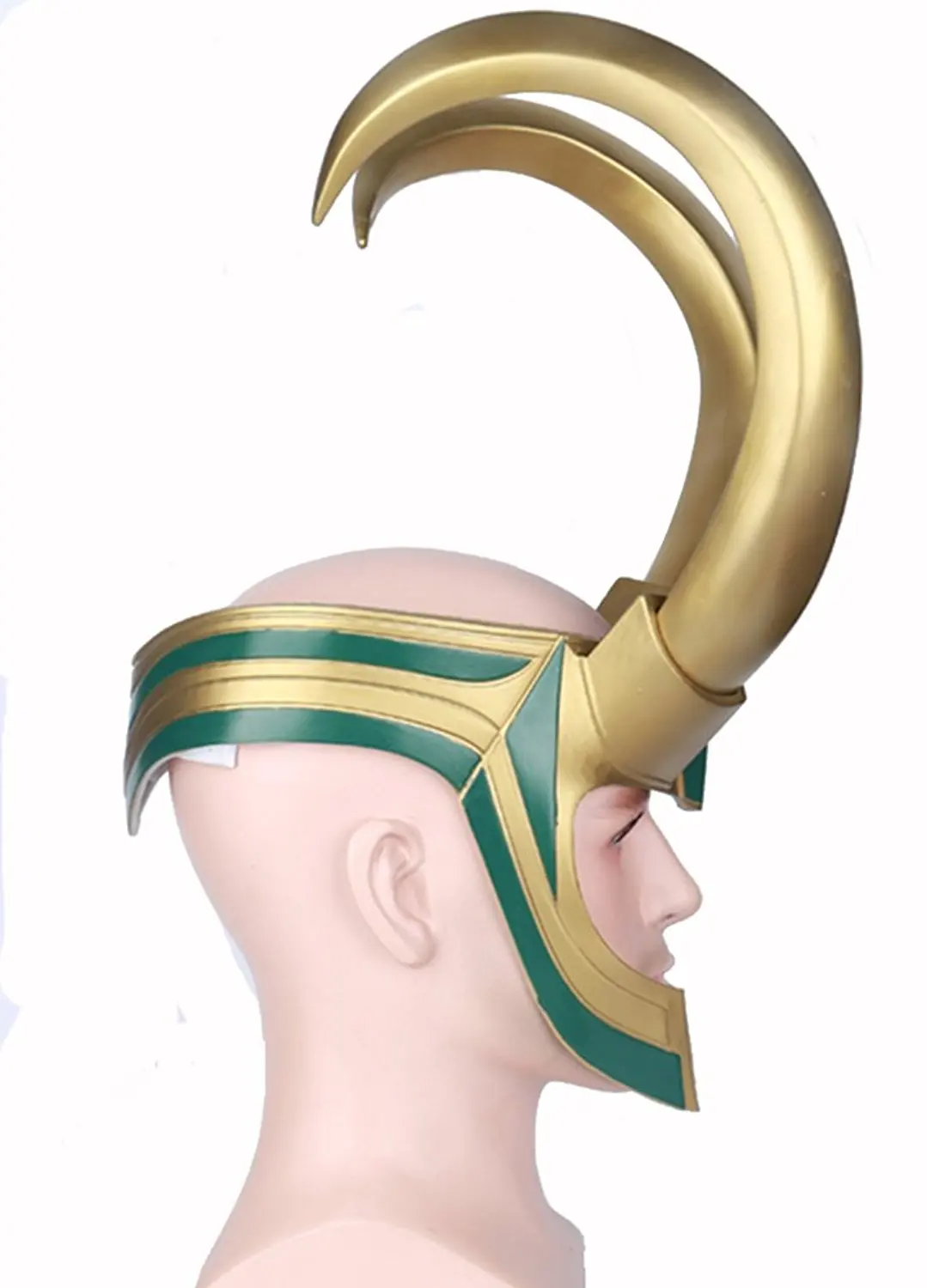 Хэллоуин Loki Косплей ПВХ маска Половина лица Маска Золотой Гигантский Шлем с