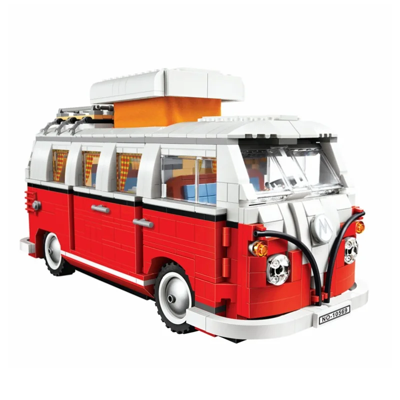 Создатель города Beetle Cooper MK VII T1 Camper Van Technic, строительные блоки, наборы, кирпичные модели, детские игрушки, детские классические друзья