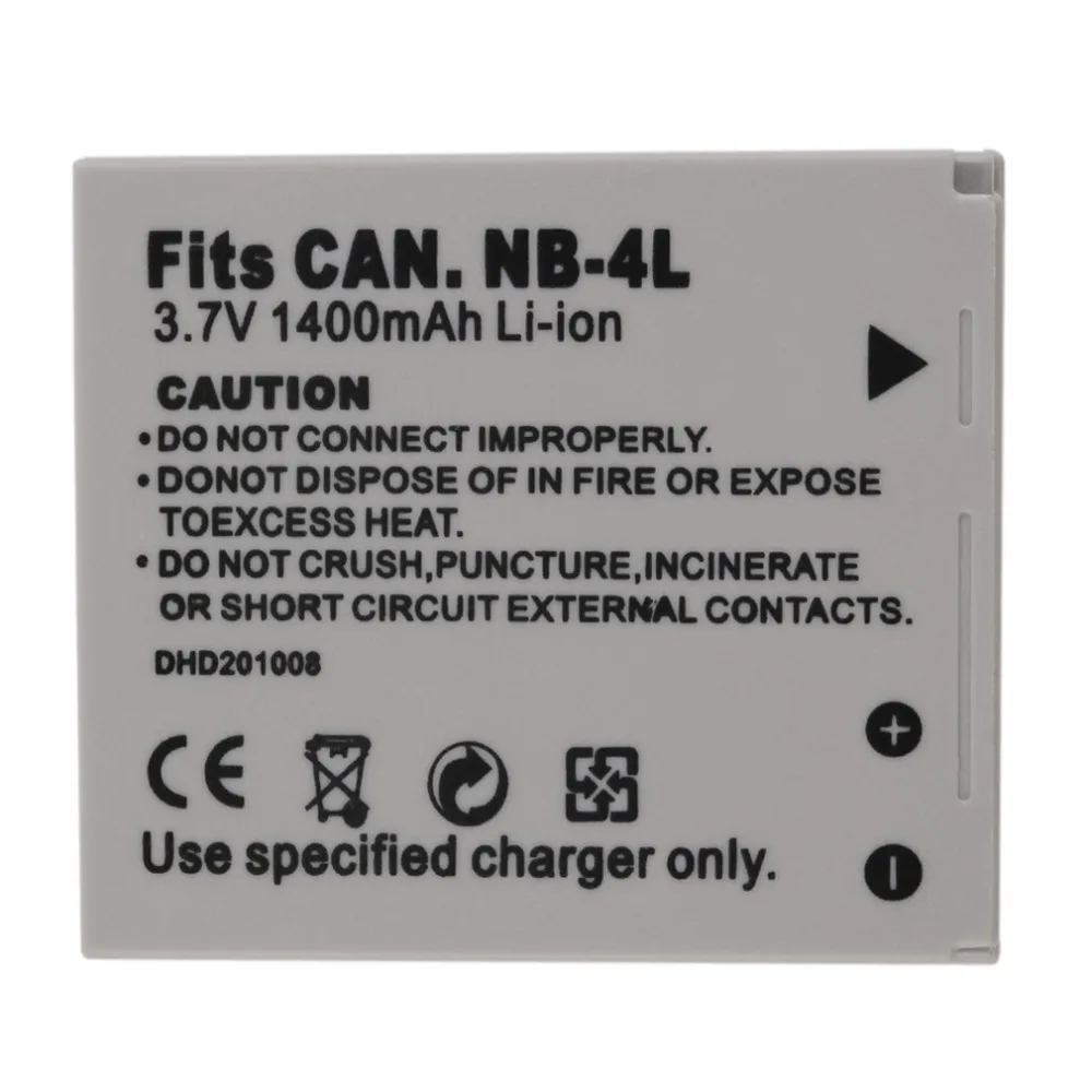 Новая 3 7 v 1400 mah батарея Замена для canon nb-4l литий-ионная | Электроника