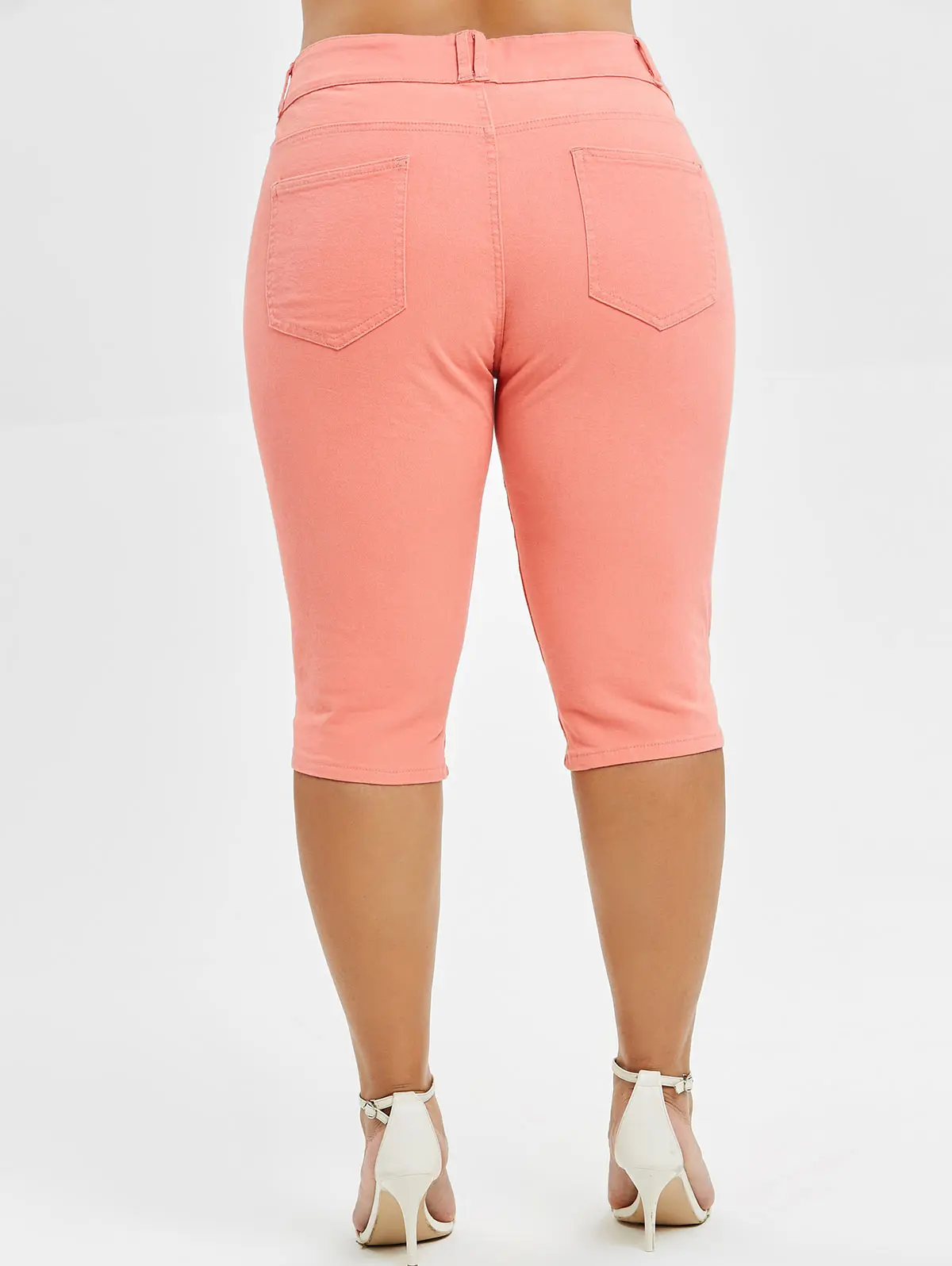 Джинсы ROSEGAL женские состаренные до колена повседневные однотонные рваные брюки