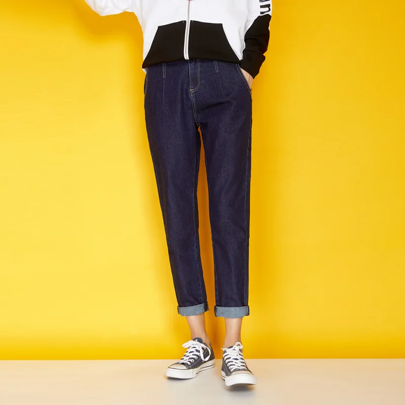 Женские джинсы-шаровары LEIJIJEANS классические свободные джинсы полной длины со
