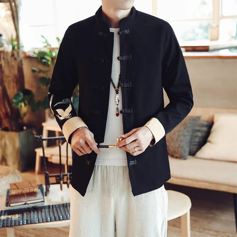 Traditional chinese clothing men dragon jacket tang kung fu style hanfu | Тематическая одежда и униформа