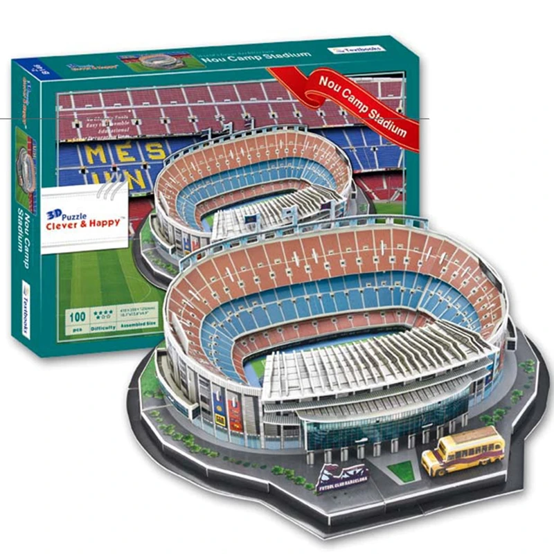 Классическая головоломка 3D Camp Nou футбольная игра стадионы сделай сам Обучающие