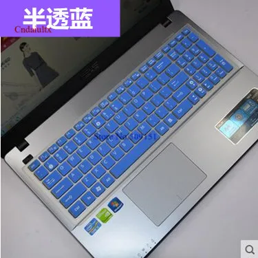 Blue 15 дюймов Силиконовая клавиатура для ноутбука Защитная крышка для Asus R540L 540L F556 R558 K556U X550 X554L R540UP R557L R556UJ R558U L5900U - Цвет: Blue