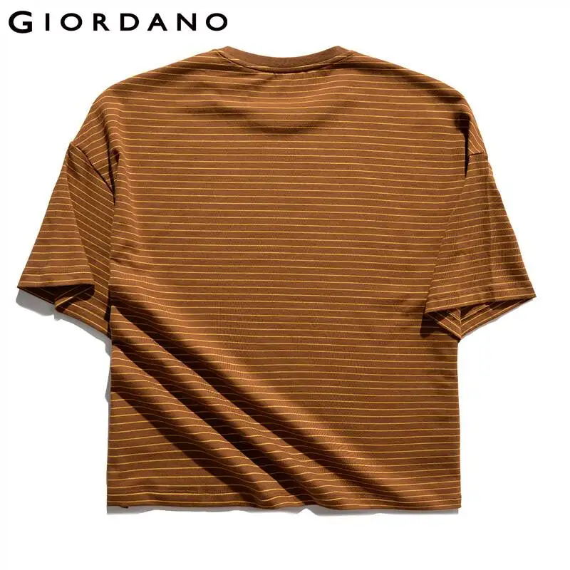 Футболка Giordano Женская цветная из хлопка и спандекса полосы контрастных цветов