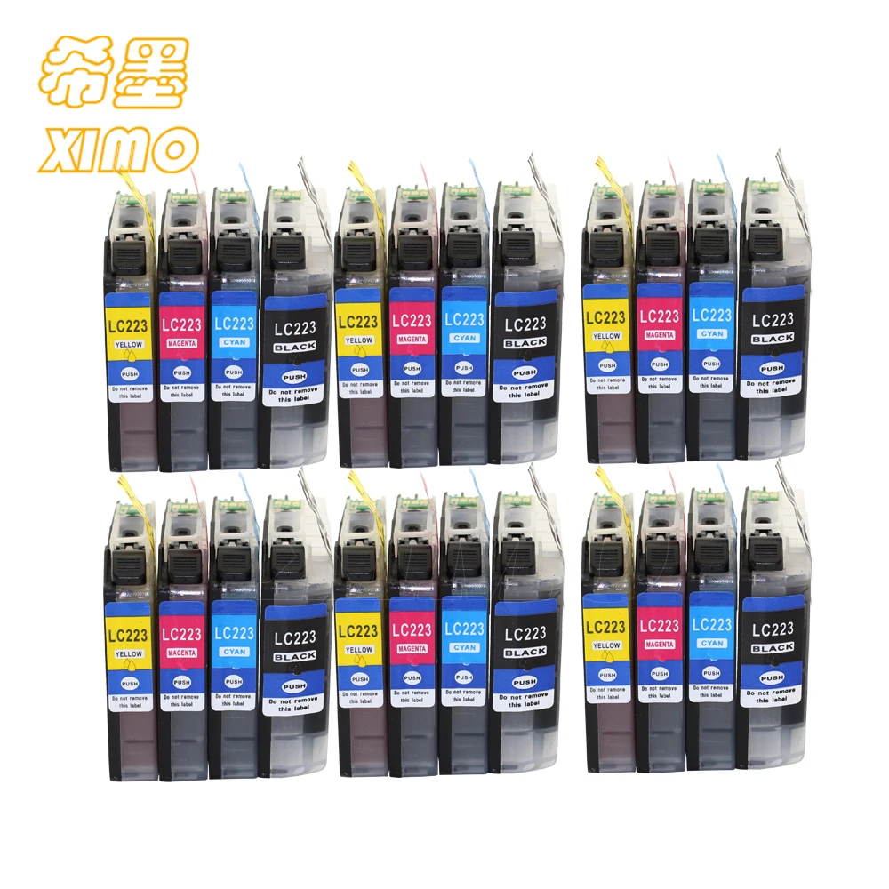 Чернильный картридж XIMO 24 упаковки LC223 LC221 BK C M Y для Brother MFC 4620DW 4625DW J5320DW J5620DW J5625DW|ink