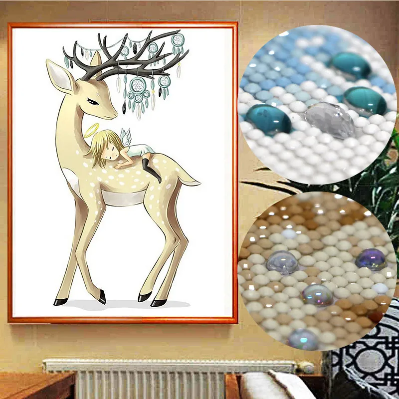 

Diy 5d Sale Diamond Embroidery, Diamond Mosaic, Special Shaped, Full, Dear, Elk, Diamond Painting, Cross Stitch,3d, Decoration