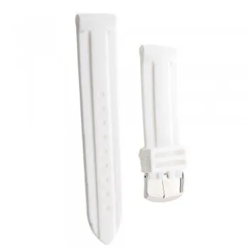 Мужчины женщины 24 мм белый силиконовые часы ремешок браслет мода для часов