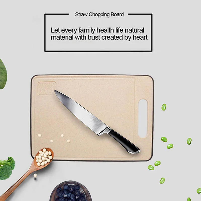 ICESTCHEF Пшеничная солома разделочная доска из полипропилена колоды для разрубки