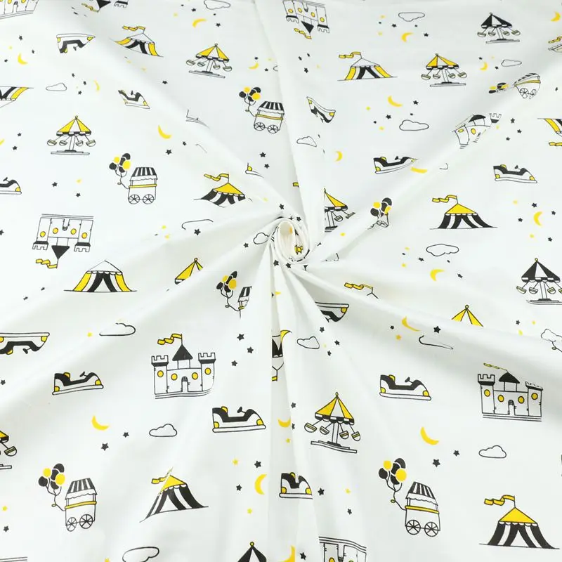 Хлопчатобумажная ткань с мультипликационным принтом лоскутное шитье стеганая