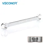 Гаечный ключ с расклешенной гайкой 6x8 мм, гаечный ключ с масляной трубкой, ручной инструмент высокого качества с высоким крутящим моментом и зеркальным покрытием