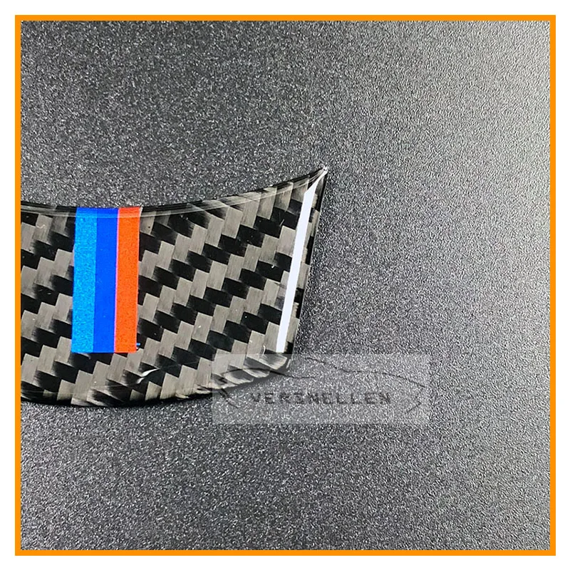 Carbon Fiber Steering Wheel 3D Sticker M stripe Emblem Car For BMW E60 E61 5 series 2004-2010 Styling Accessories | Автомобили и