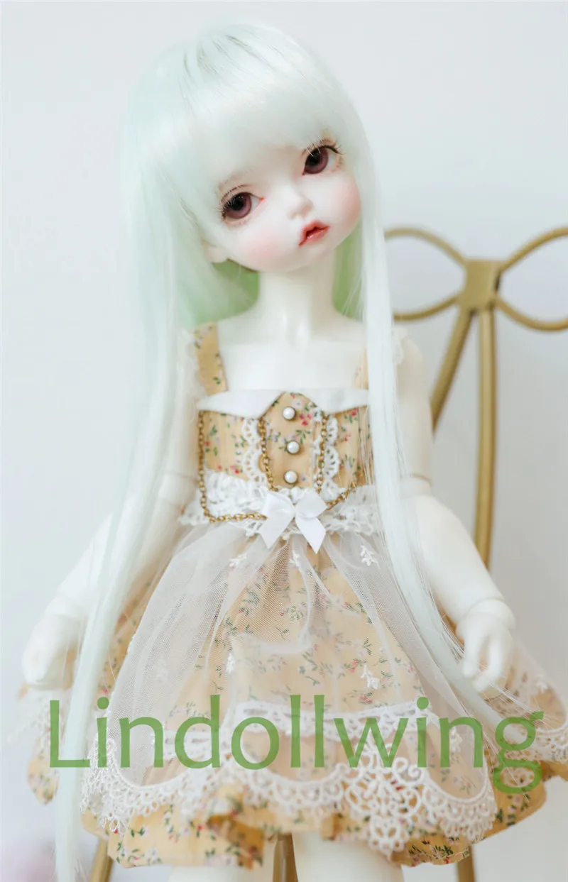 1/3 BJD парик Pullip DD SD Dollfie кукла высокая температура волосы 8-9 дюймов Длинные Мятные |