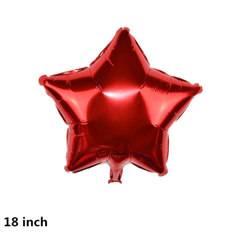 18inch Red Star С Днем Рождения гирлянда из букв воздушный шар хвост Вечерние Декорации фольга бумага воздушный шар "Конфетти" падение день рождения поставки - Цвет: 18inch Red Star