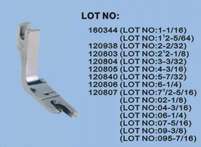 Промышленные плоские прижимные лапки для автомобильных швейных машин