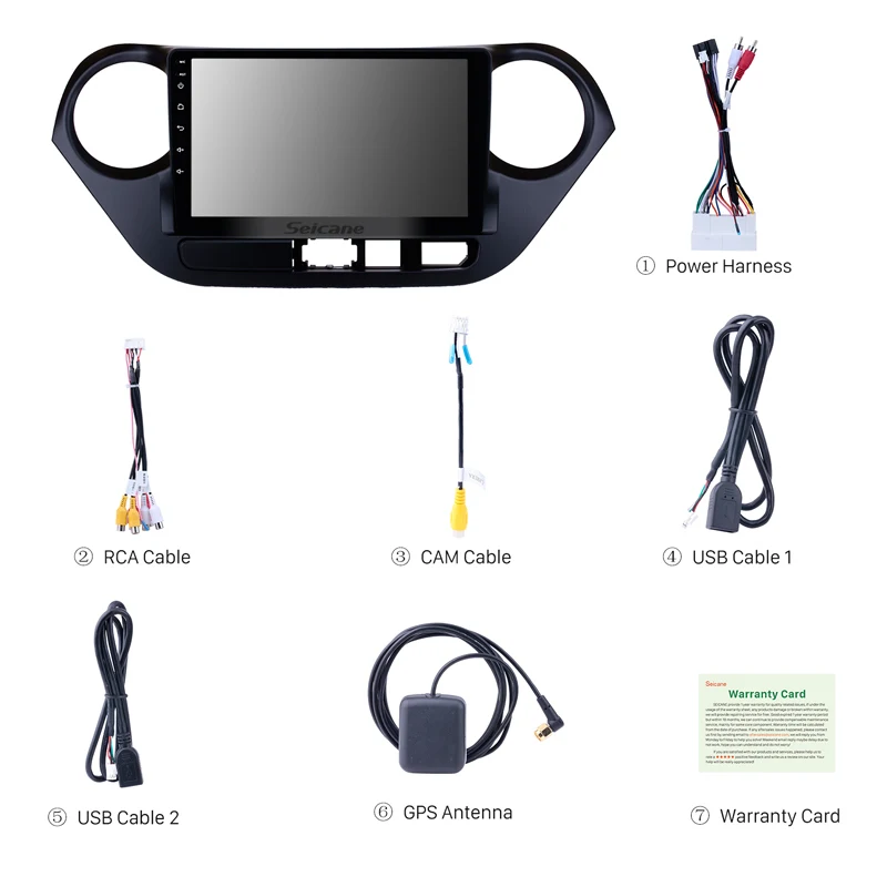 Seicane GPS Navi автомобильный аудио Android 8 1 HD для HYUNDAI I10 2013 2014 2015 2016 сенсорный экран AM FM
